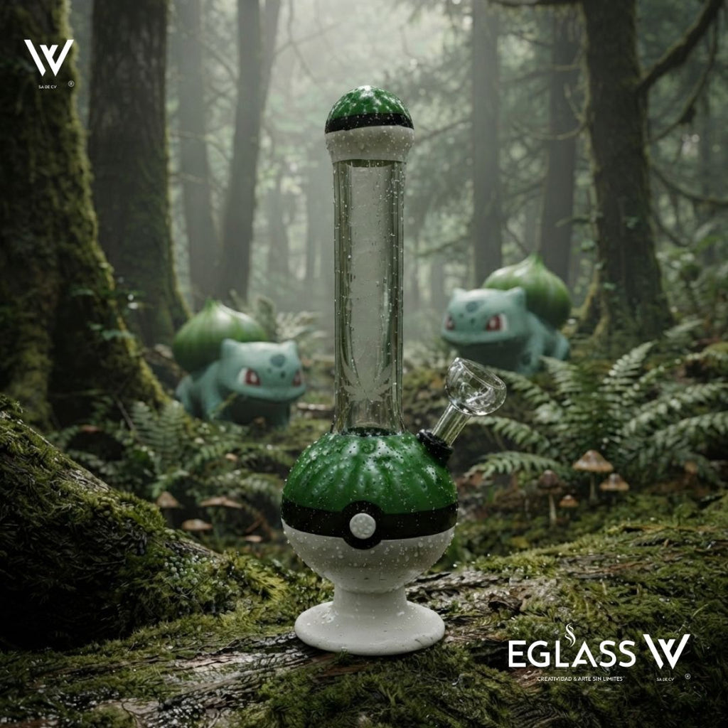 Bong Pyrex W420 Pokeball Green
