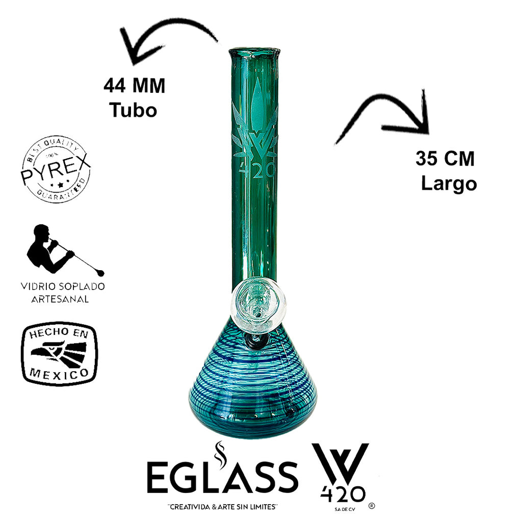 Bong Pyrex W420 Aqua 06