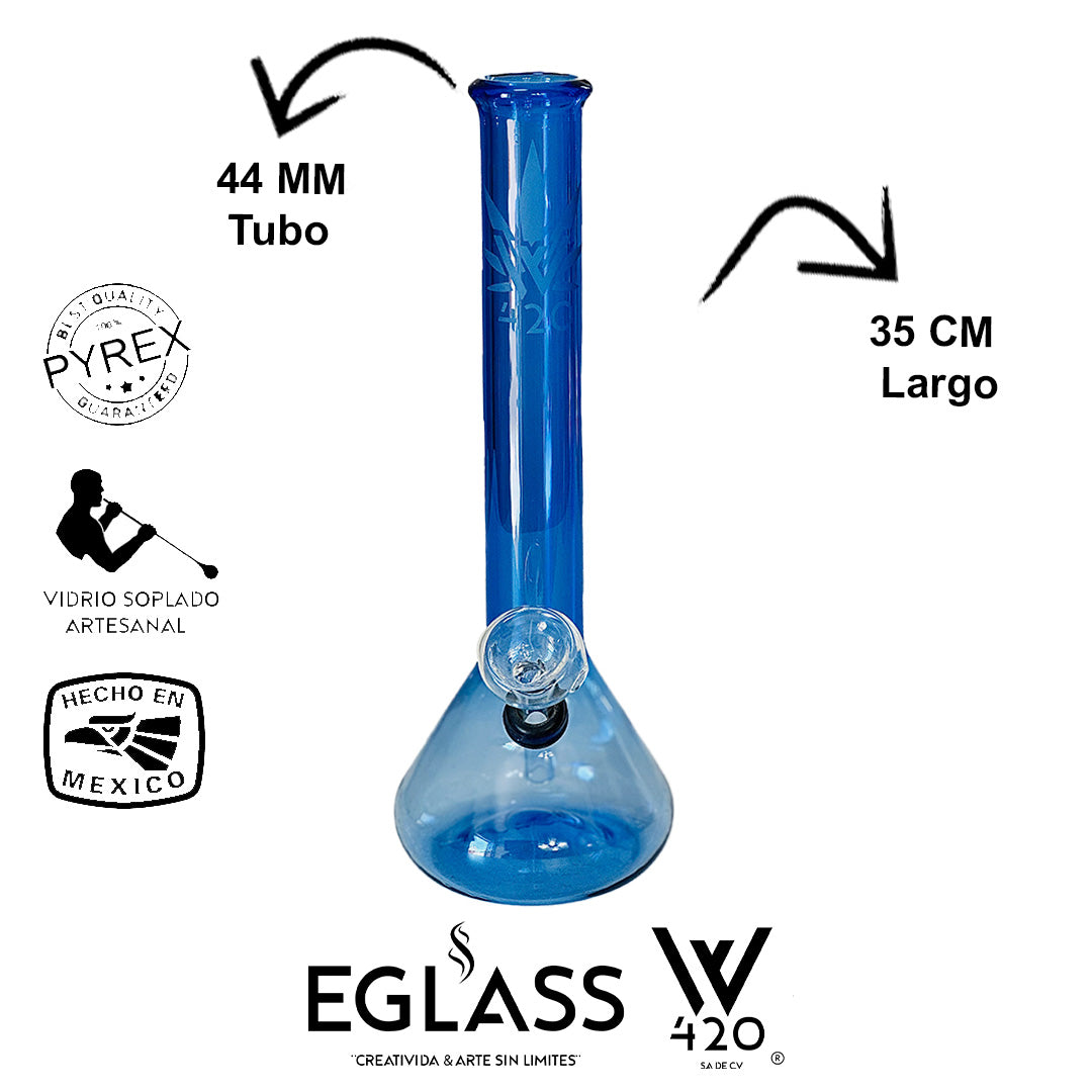 Bong Pyrex W420 Blue 01