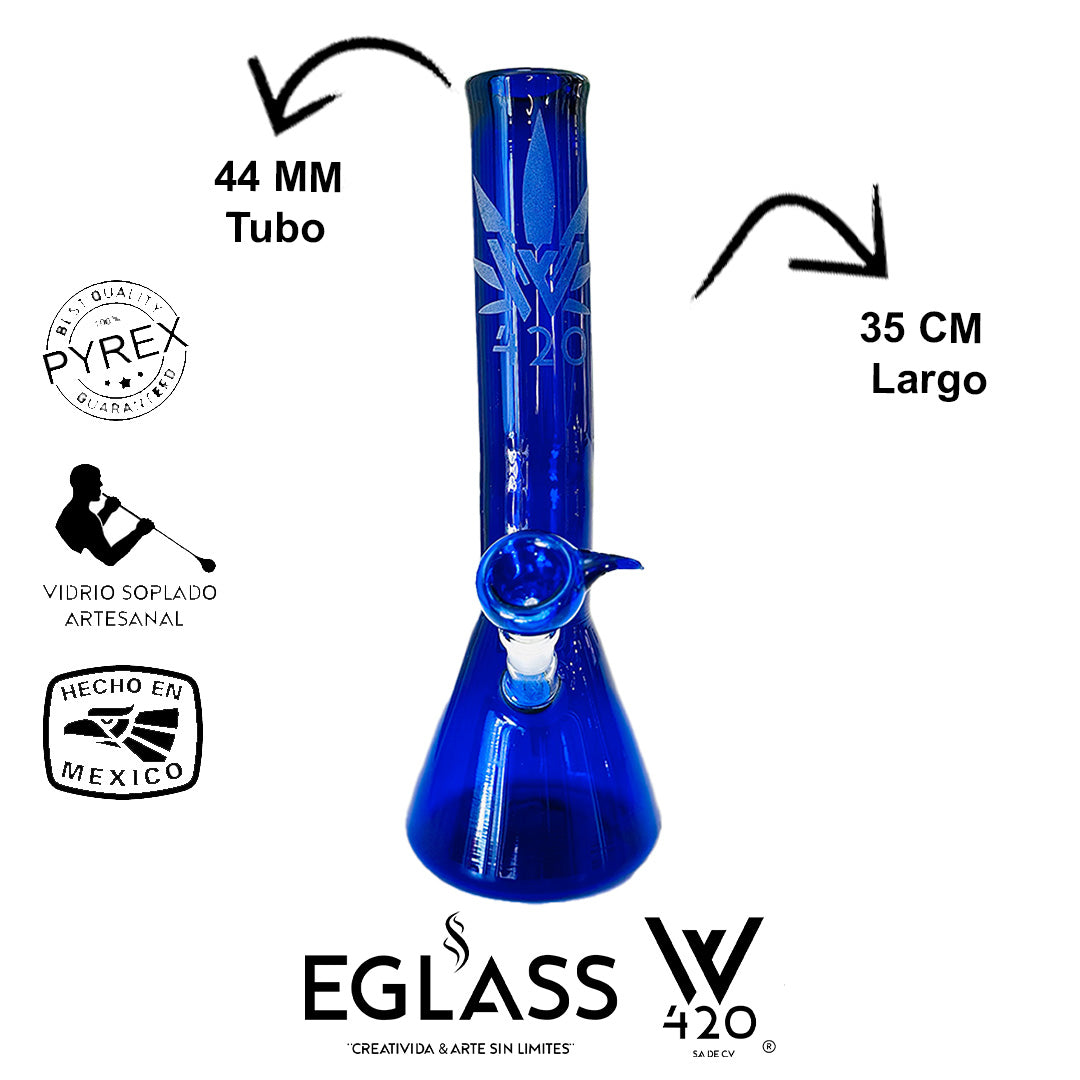 Bong Pyrex W420 Blue 03