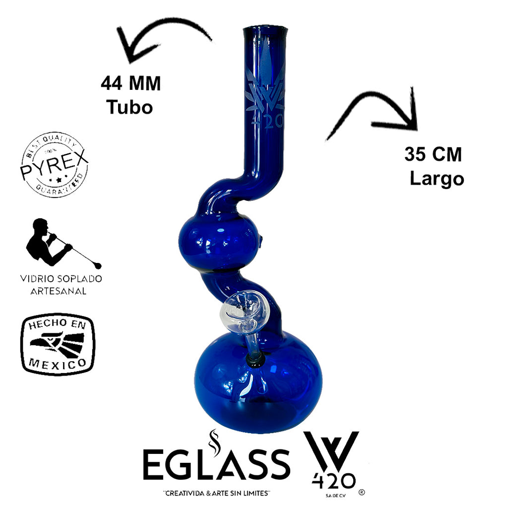 Bong Pyrex W420 Blue 17