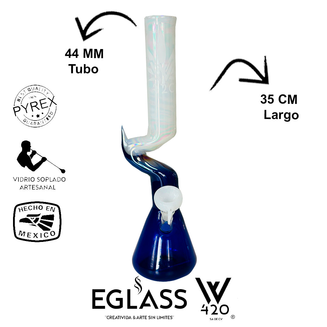 Bong Pyrex W420 Blue 21