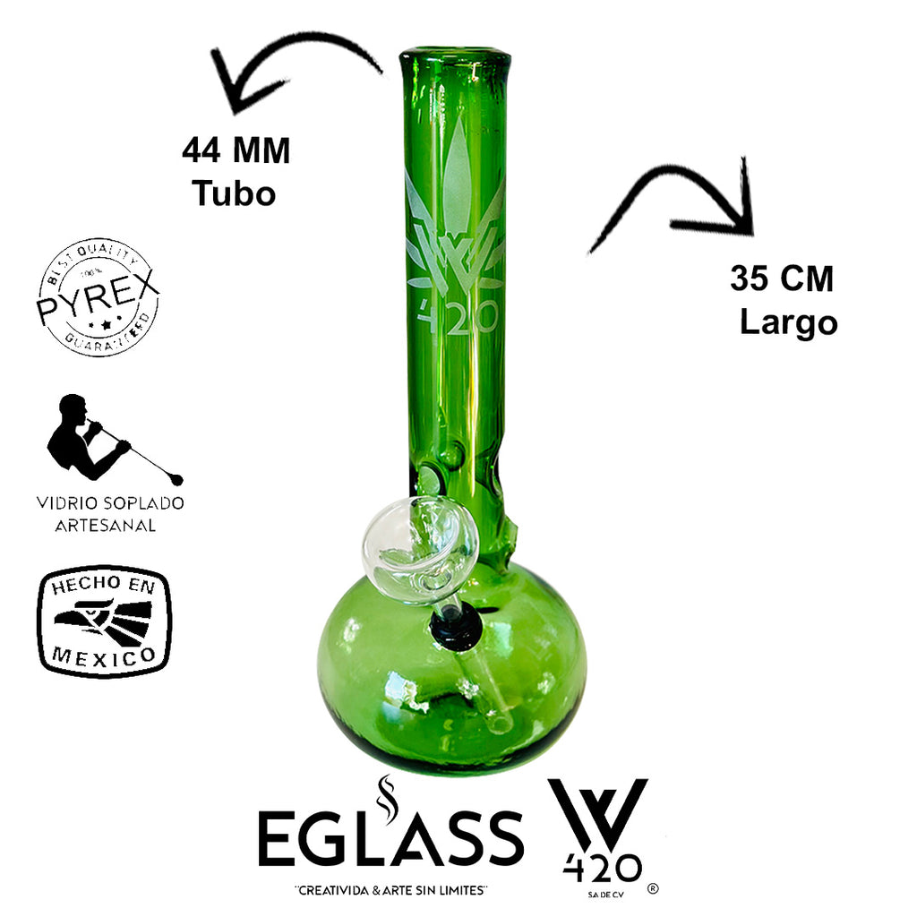 Bong Pyrex W420 Green 03