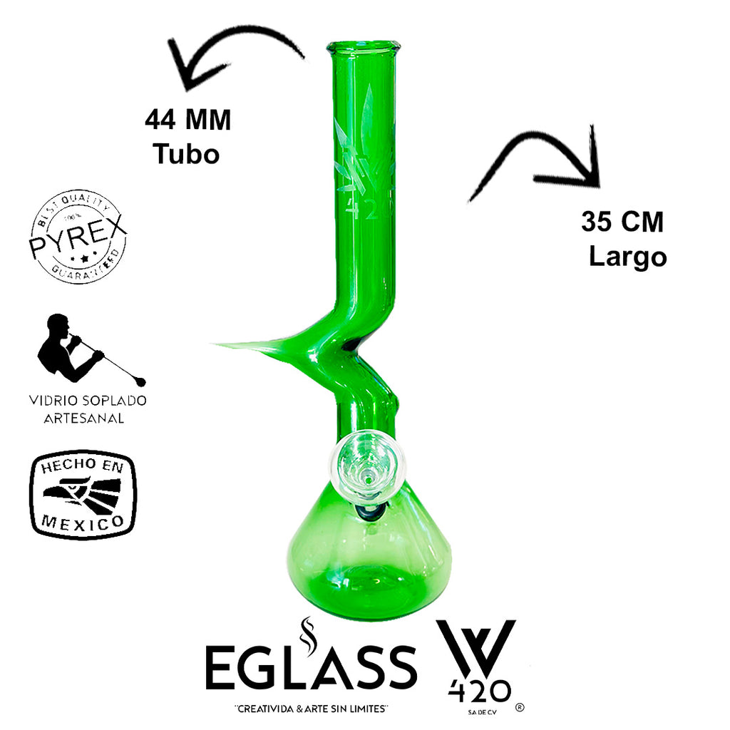 Bong Pyrex W420 Green 05