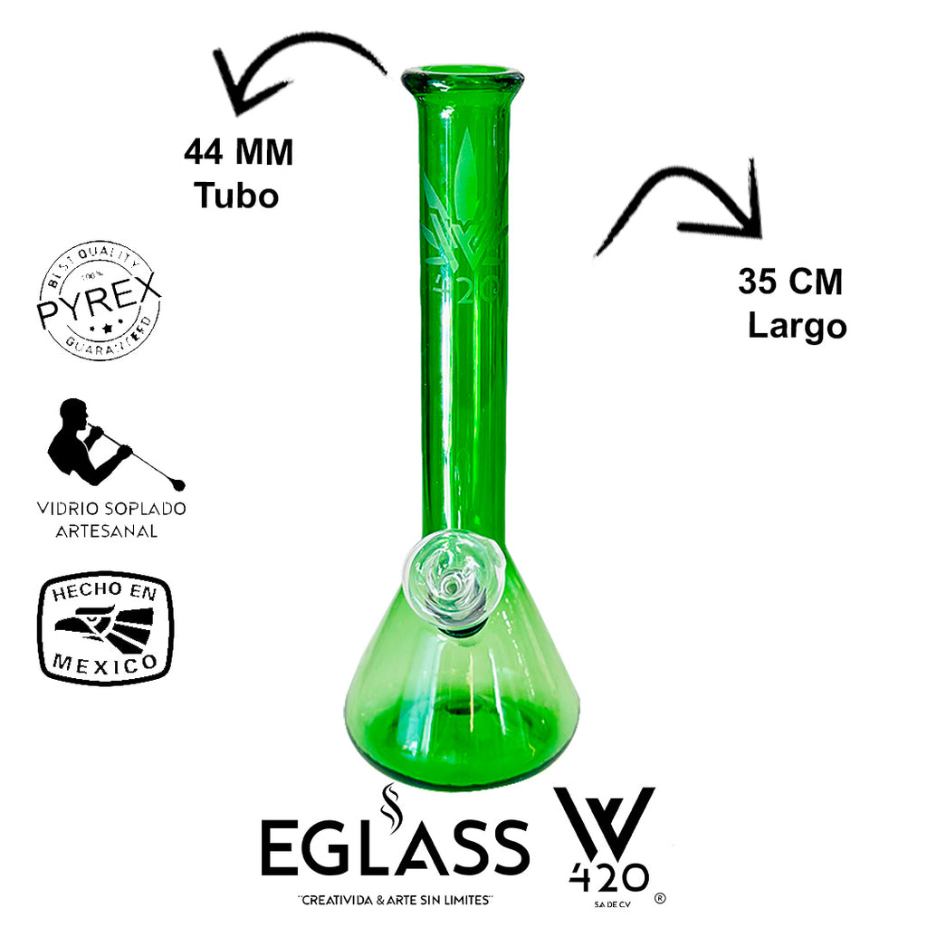 Bong Pyrex W420 Green 06
