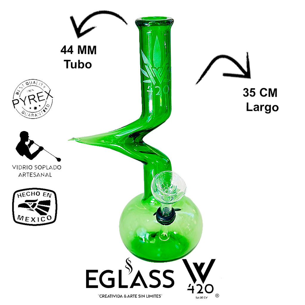 Bong Pyrex W420 Green 07
