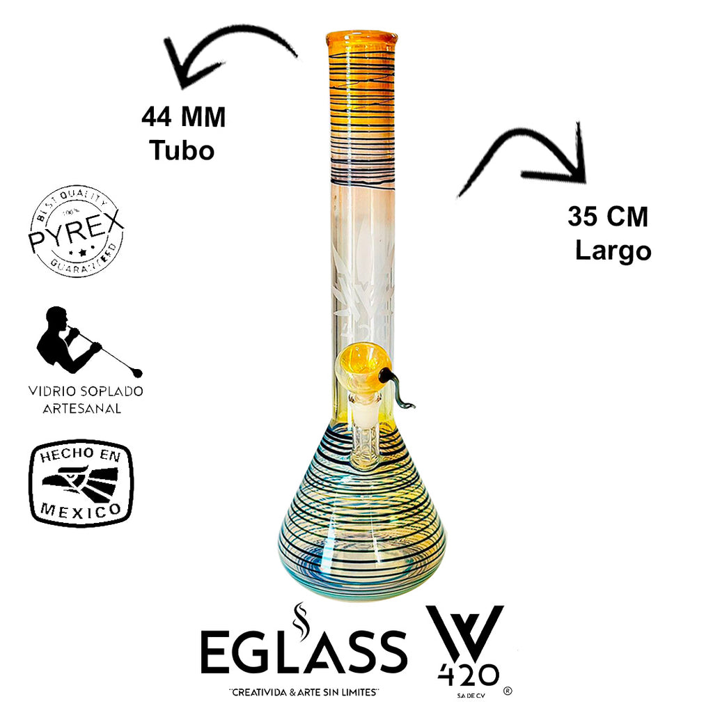 Bong Pyrex W420 Rayas 06