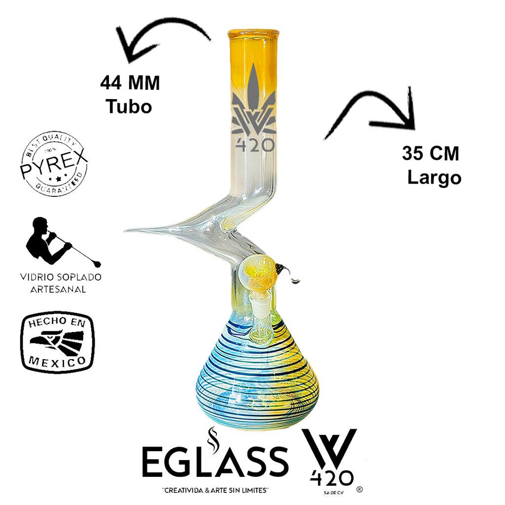 Bong Pyrex W420 Rayas 08