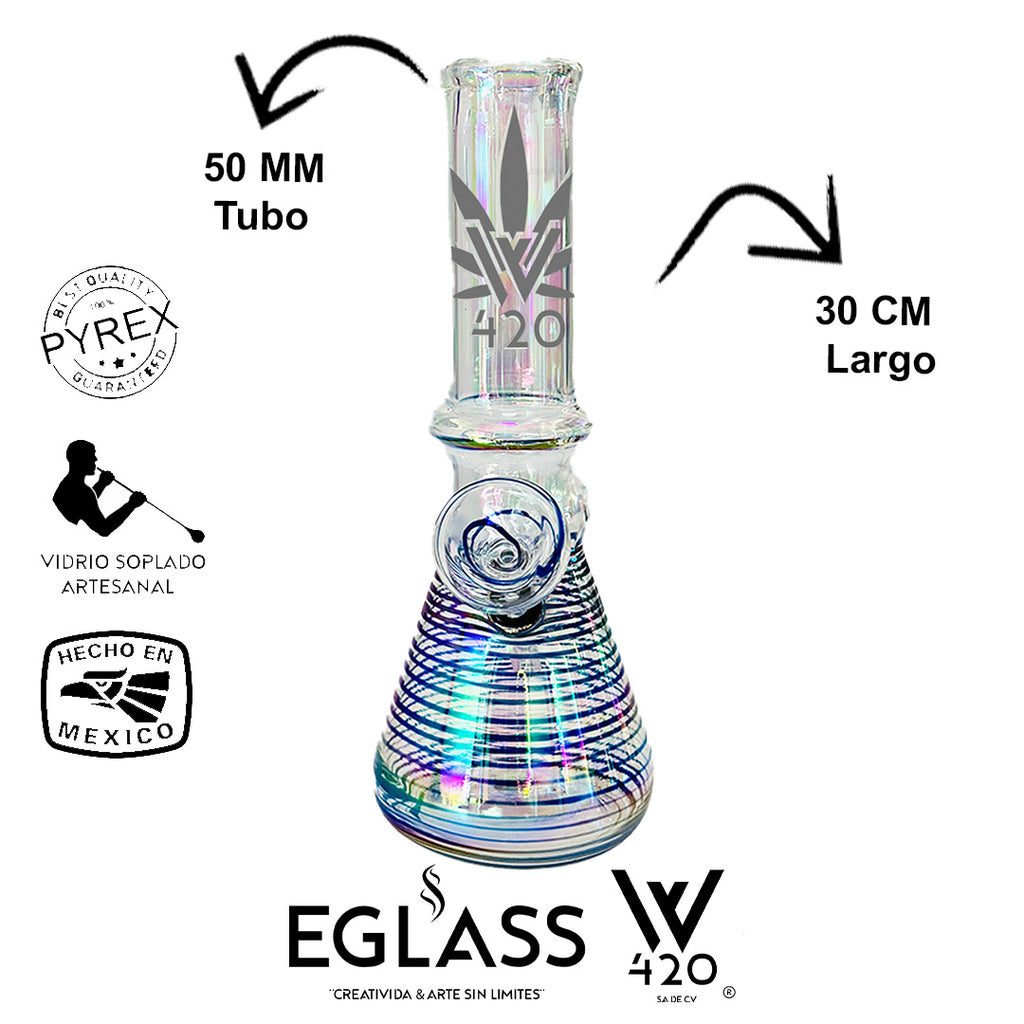 Bong Pyrex W420 Rayas 14
