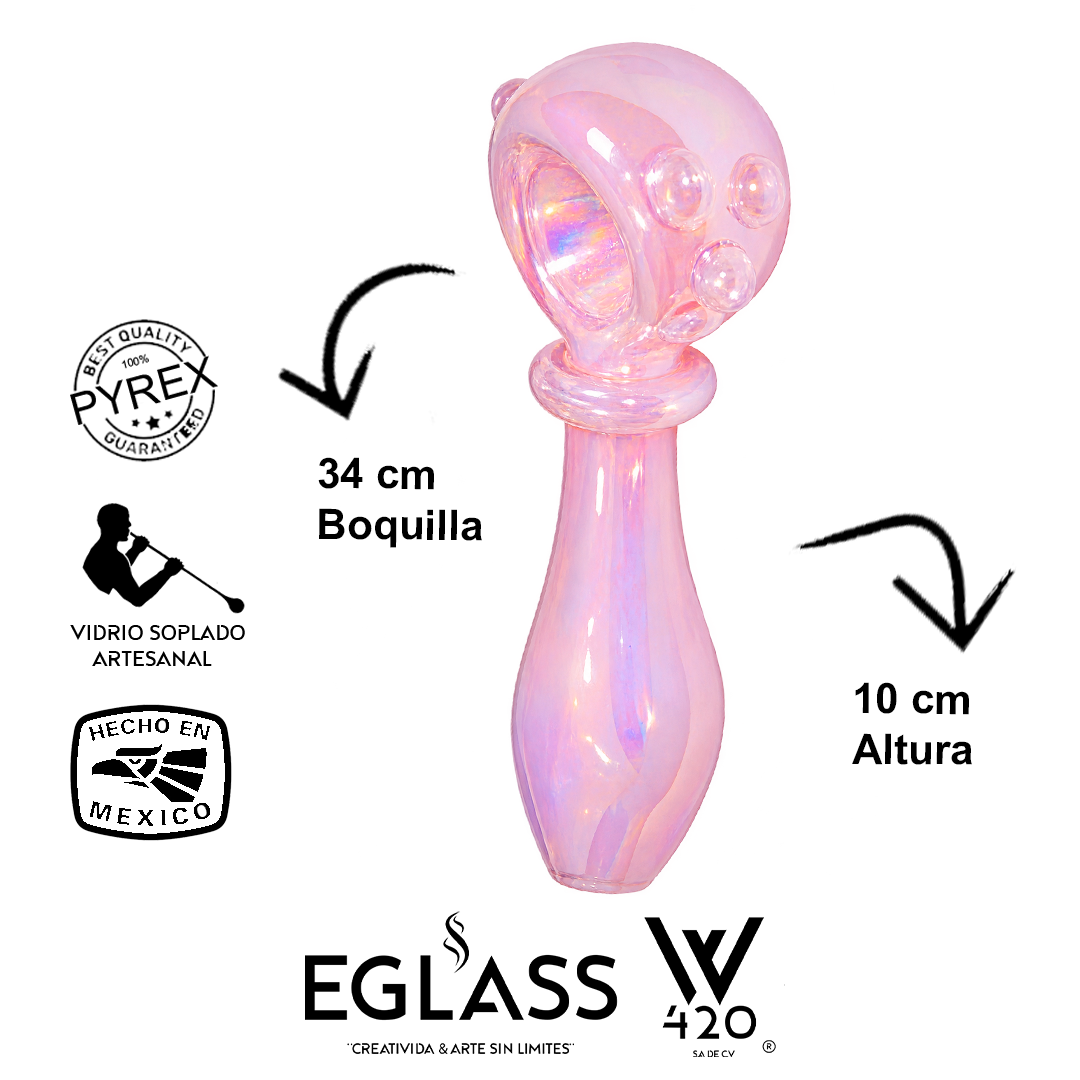 03pz Cuchara Pyrex Diamante Rosa