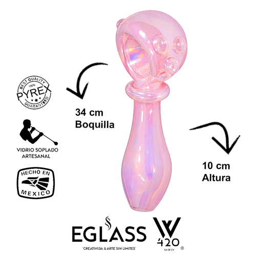 03pz Cuchara Pyrex Diamante Rosa