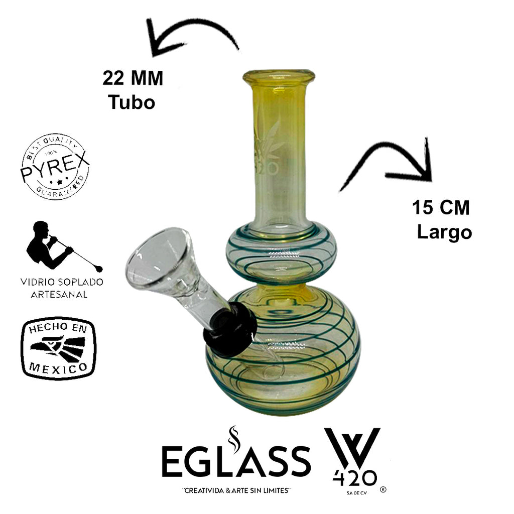 03pz Mini Bong Rayada Roja, Blanca y Azul