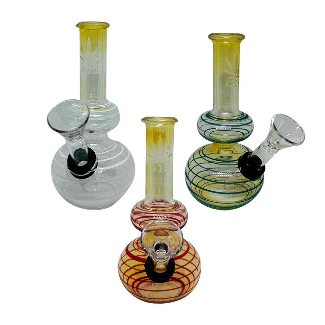 03pz Mini Bong Rayada Roja, Blanca y Azul