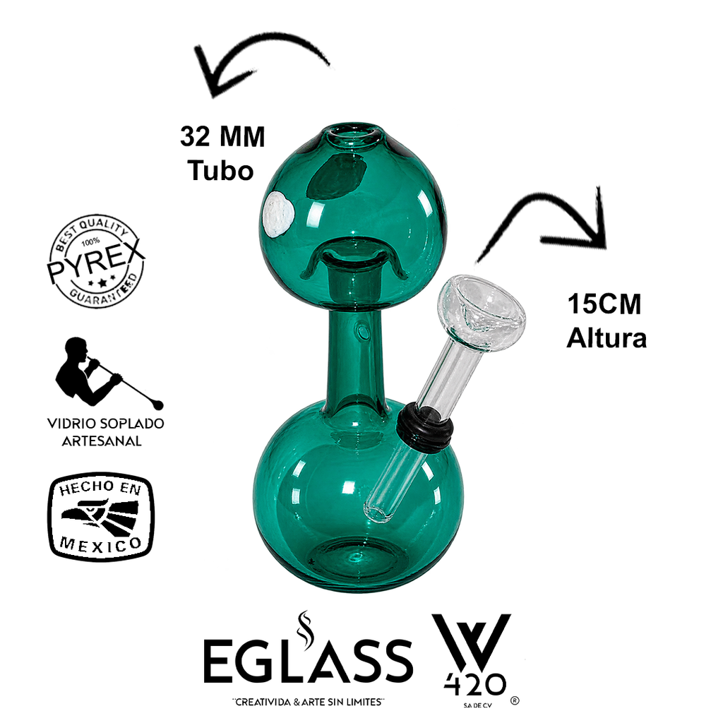 Bong Pyrex W420 Mini Hongo Aqua