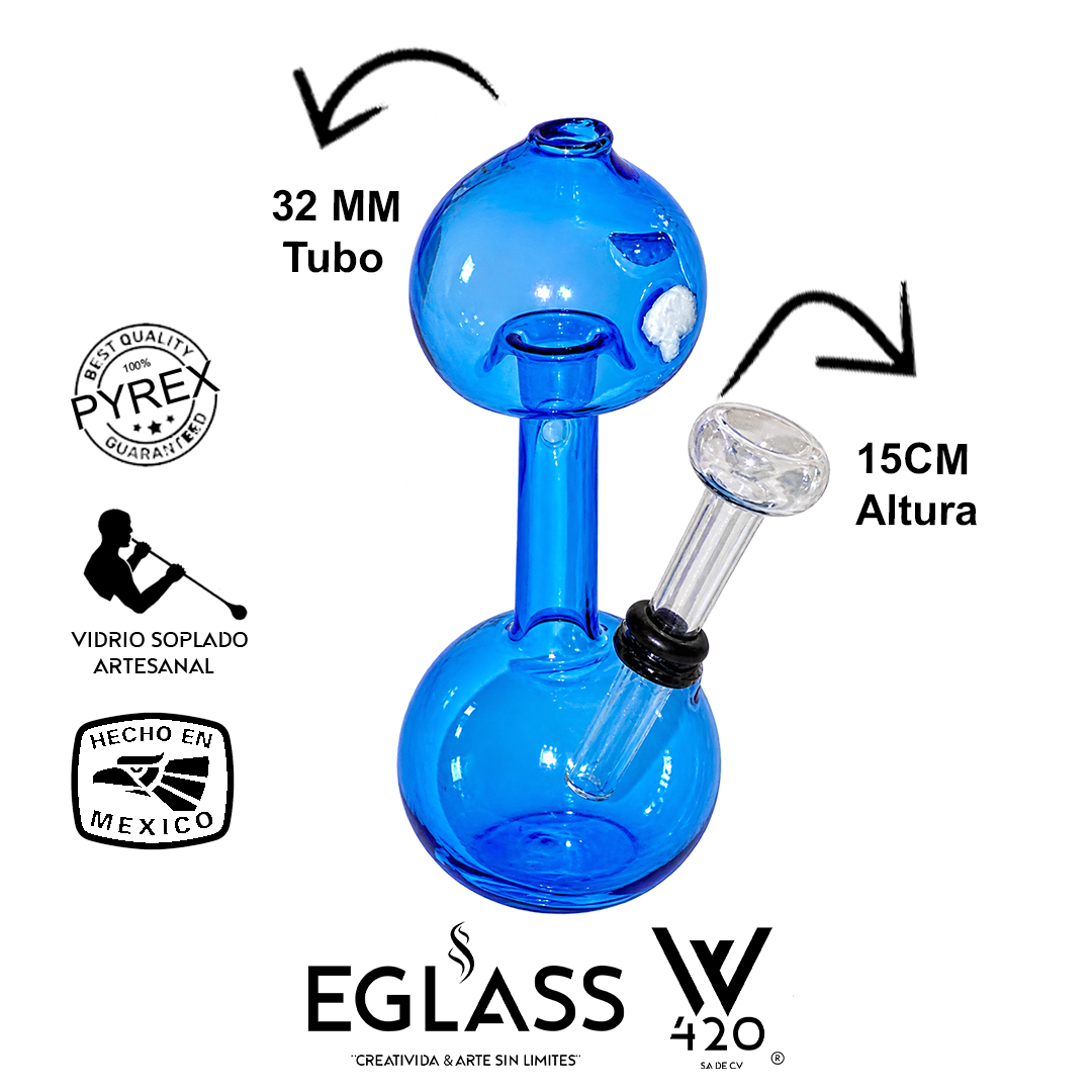 Bong Pyrex W420 Mini Hongo Azul