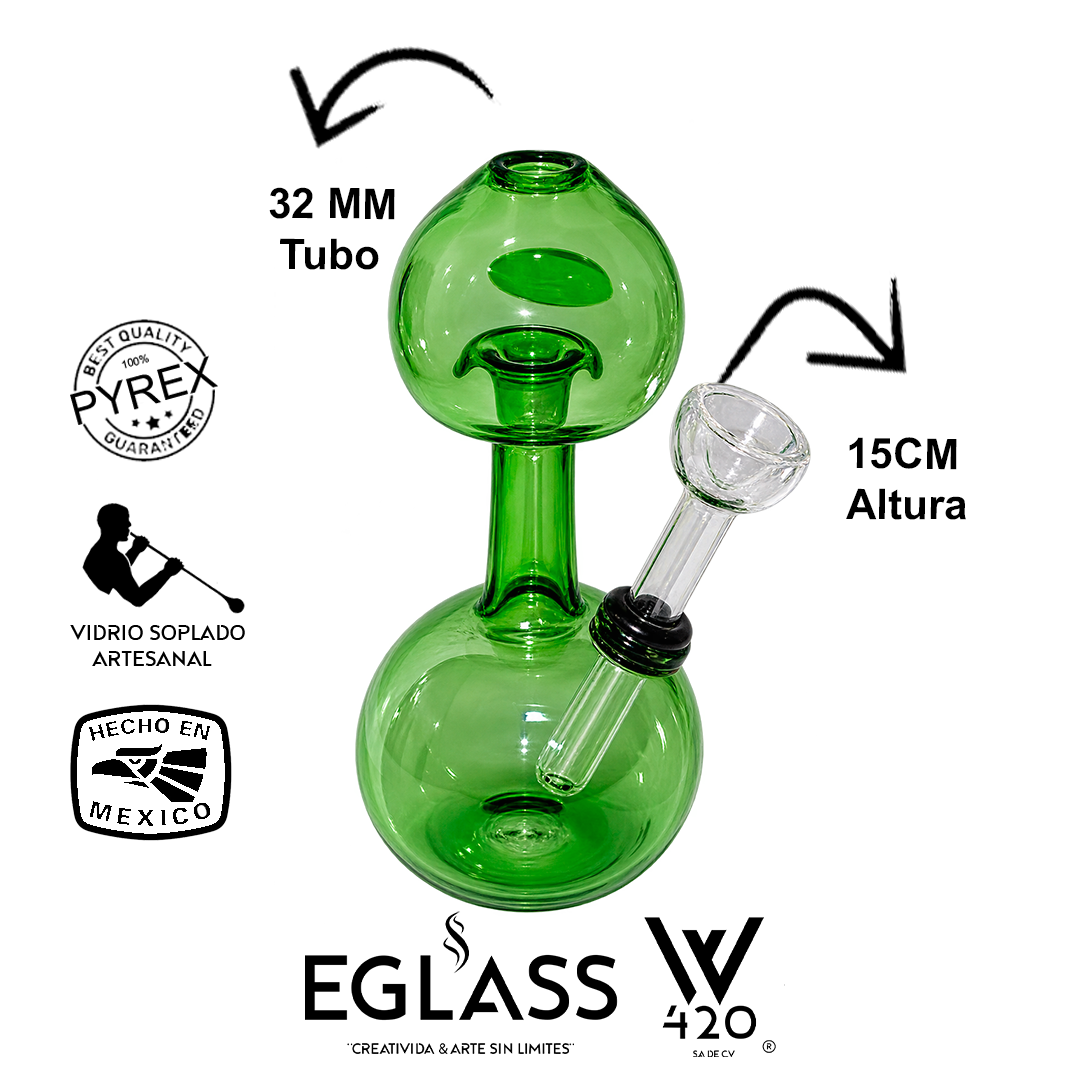 Bong Pyrex W420 Mini Hongo Green