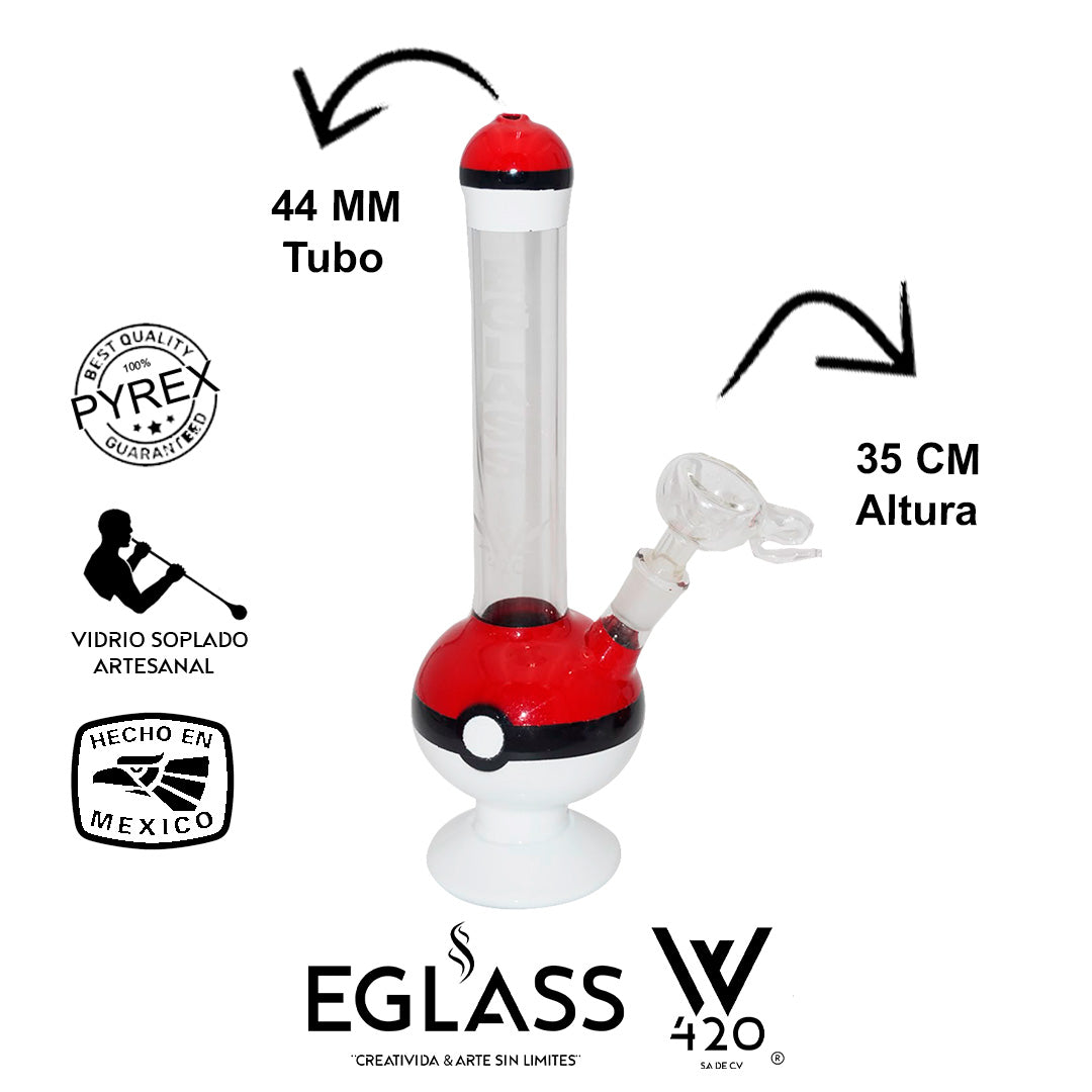 Bong Pyrex W420 Pokeball Red