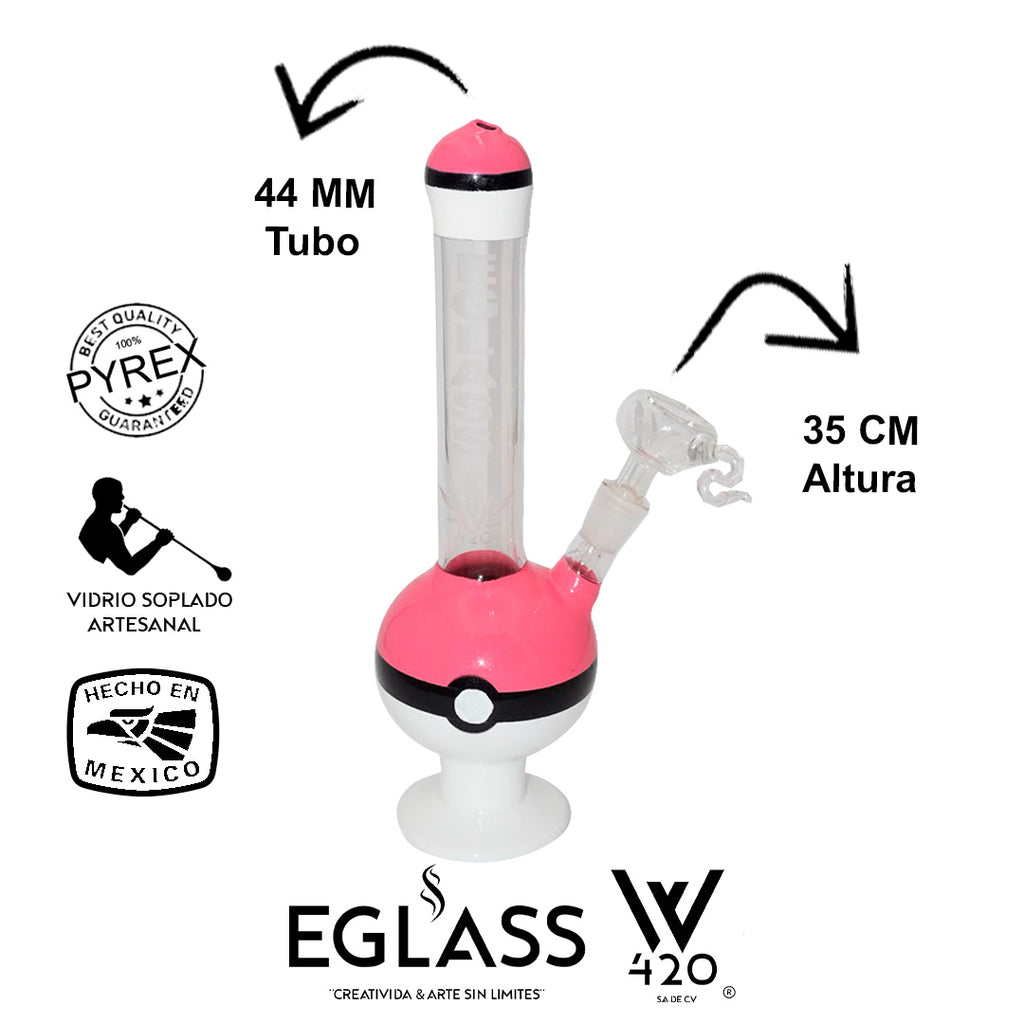 Bong Pyrex W420 Pokeball Pinck