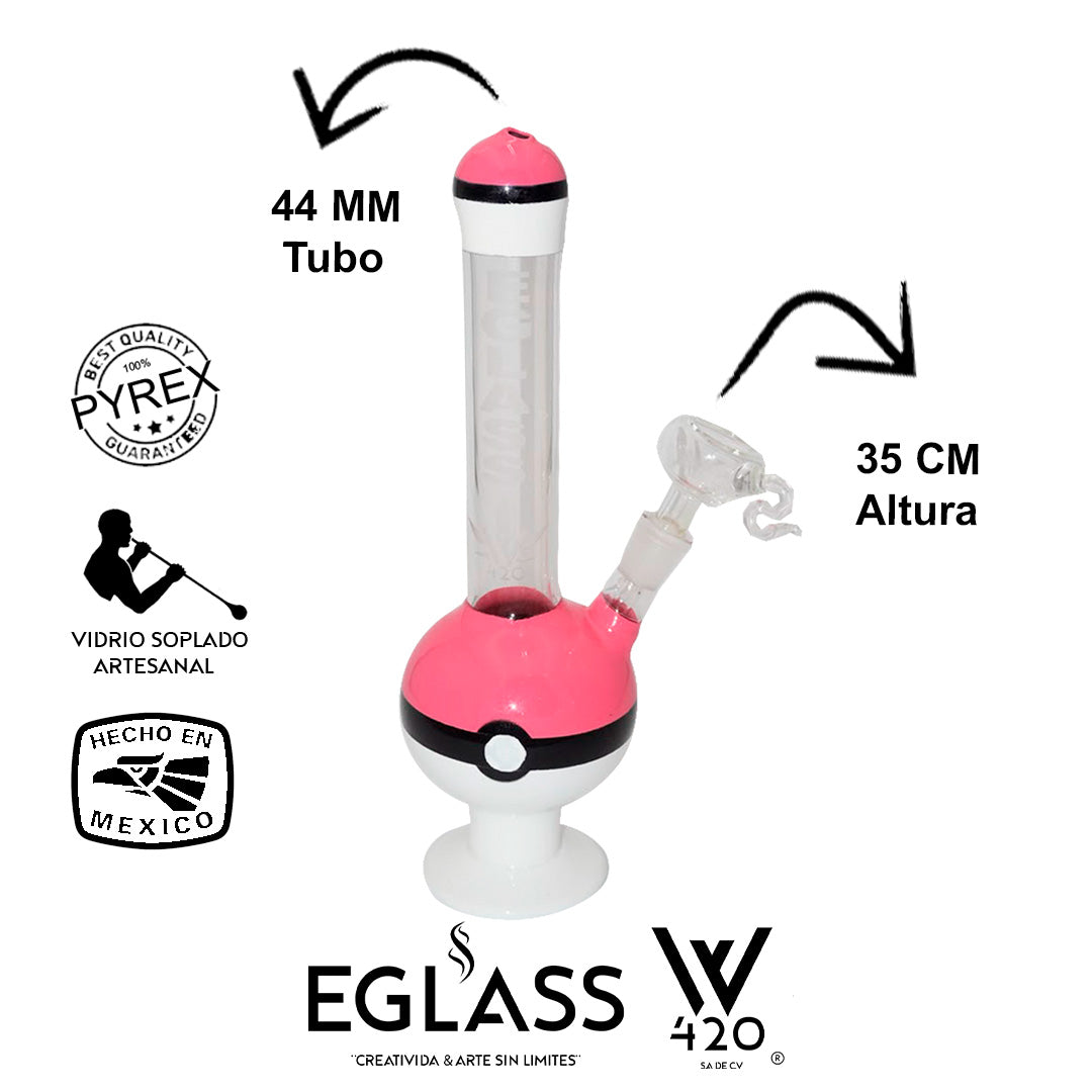 Bong Pyrex W420 Pokeball Pinck